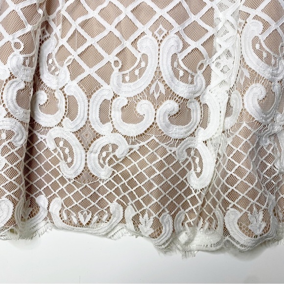 Eliza J Lace Sleeveless Fit & Flare Dress White 6 NWT - Picture 4 of 6